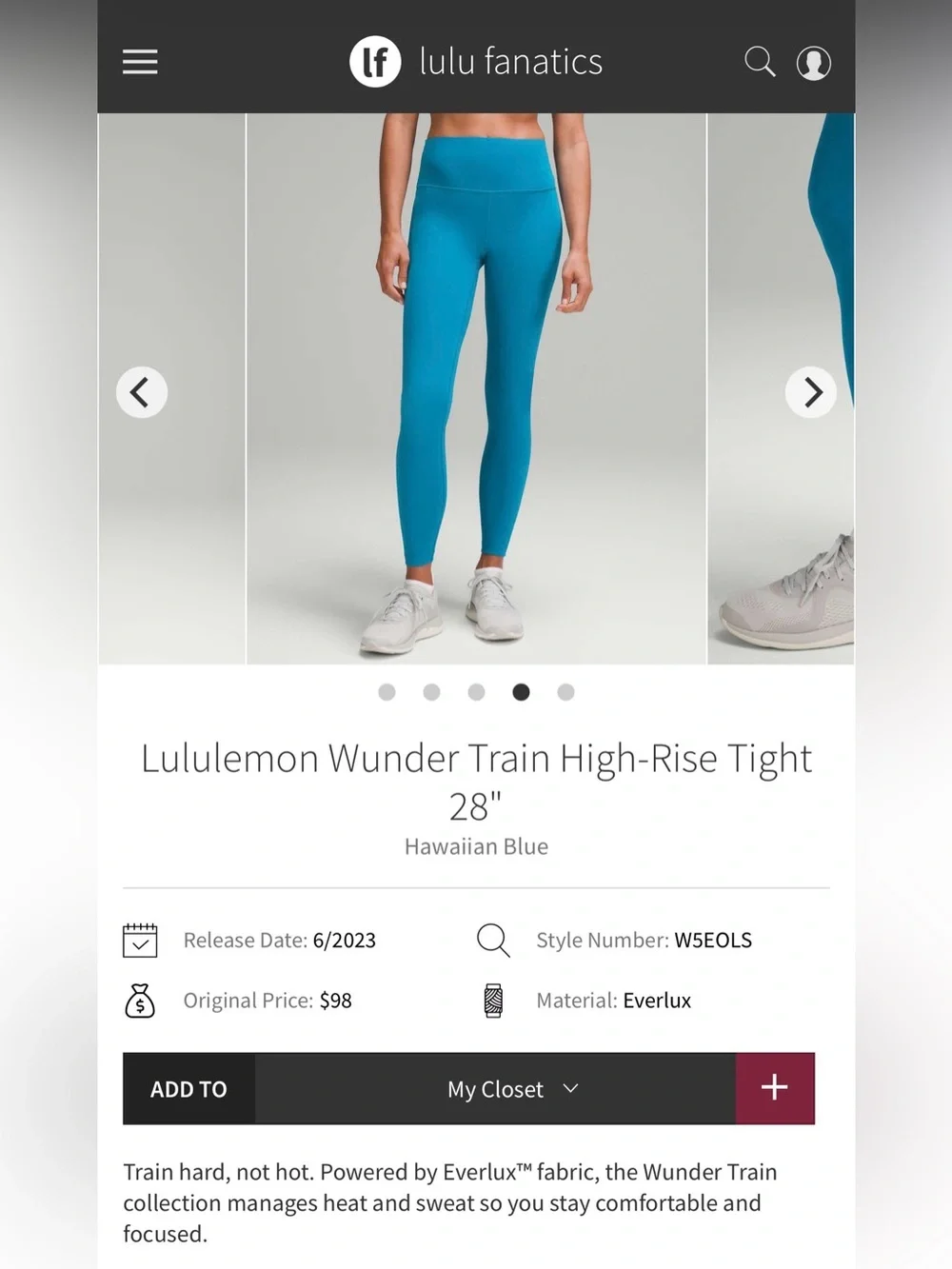 lululemon athletica excellent conditions